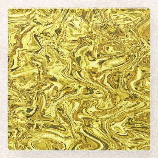 液体の金 ガラスコースター (正面)