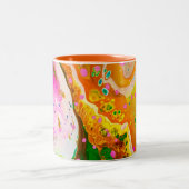 液体アクリルカラフル絵を描ワークショップマググ ツートーンマグカップ (中央)