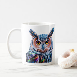 液体インクフクロウの明るい羽 コーヒーマグカップ