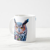 液体インクフクロウの明るい羽 コーヒーマグカップ (正面左)