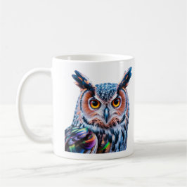 液体インクフクロウの明るい羽 コーヒーマグカップ