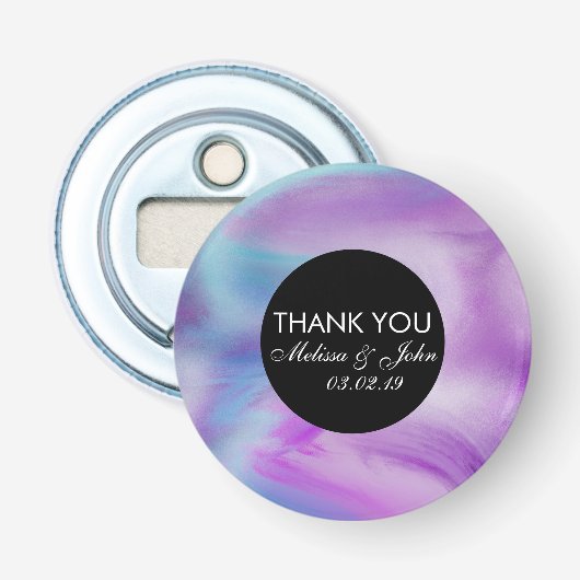 液体インク カラフル パープル マーブル スワール サンクス 栓抜き (正面)