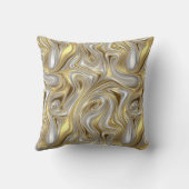 液体エレガンス – 金属の液体パターン クッション (裏面)