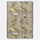 液体エレガンス – 金属の液体パターン スローブランケット (正面縦)
