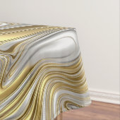 液体エレガンス – 金属の液体パターン テーブルクロス (インサイチュ)