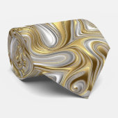 液体エレガンス – 金属の液体パターン ネクタイ (ロール)