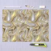 液体エレガンス – 金属の液体パターン 薄葉紙 (クラフト)