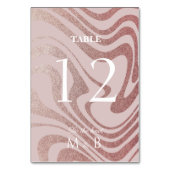 液体エレガントバラ金ゴールド結婚 テーブルナンバー (正面)