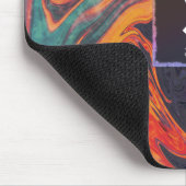 液体エレガント大理石名モノグラム マウスパッド (コーナー)