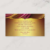 液体エレガント金ゴールドピンクジュエル抽象芸術 名刺 (裏面)