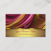 液体エレガント金ゴールドピンクジュエル抽象芸術 名刺 (正面)
