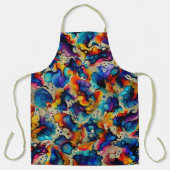 液体カラフルインク抽象化 エプロン (正面)