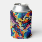 液体カラフルインク抽象化 缶クーラー (缶正面)