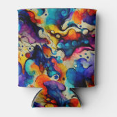 液体カラフルインク抽象化 缶クーラー (正面)