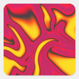 液体カラフル大理石インクシール スクエアシール