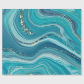 液体カラフル大理石模様包み紙 ラッピングペーパー (フラット)