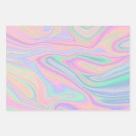 液体カラフル抽象芸術虹  ラッピングペーパーシート