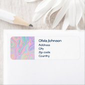 液体カラフル抽象芸術虹 ラベル (インサイチュ)