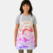液体カラフル旋回パーソナライズされた名 エプロン (インサイチュ)