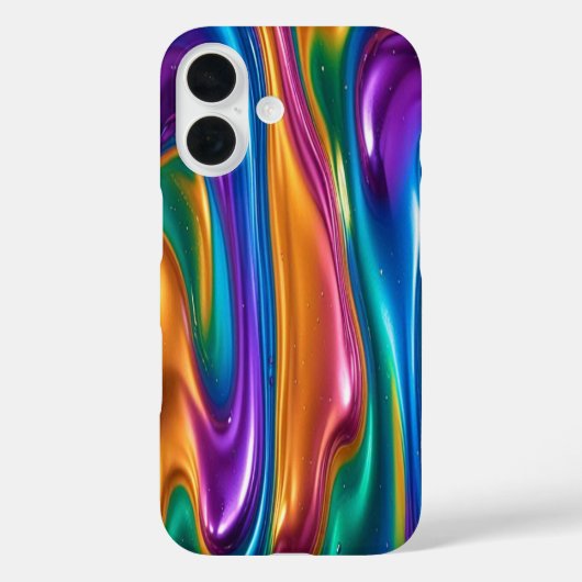 液体カラフル#4 - iPhone 16ケース Case-Mate iPhoneケース (裏面)