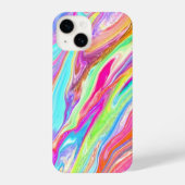 液体カラーネオン抽象芸術 iPhoneケース (裏面)