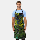 液体グラフィティイエロー エプロン (着用した状態)