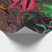 液体グラフィティレッド ラッピングペーパー (角)