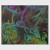 液体グラフィティ白熱［赤熱］光を放つイエロー ラッピングペーパー (フラット)