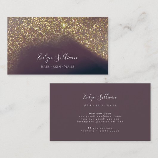 液体グリッターテクスチャ名刺 名刺 (正面/裏面)