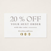 液体グリッター感謝してい割引カード (裏面)