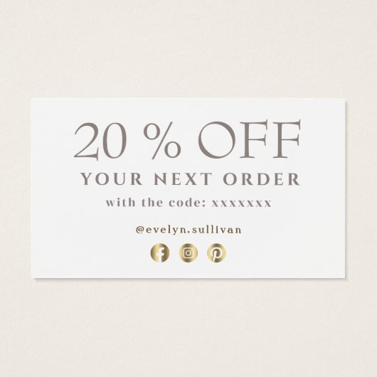 液体グリッター感謝してい割引カード (裏面)