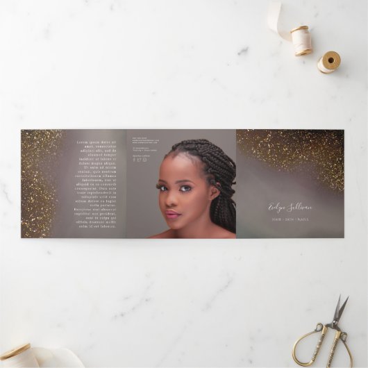 液体グリッター3折パンフレット 三つ折りカード (外部)