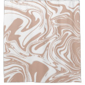 液体コンテンポラリーカフェベージュ大理石スワール シャワーカーテン (正面)