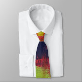 液体サンシャイン赤い黄色の青い熱い太陽の抽象芸術 ネクタイ (タイ)