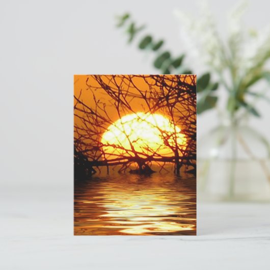 液体サンセット垂直はがき ポストカード (スタンド正面)