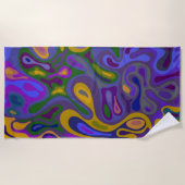 液体サーフェス11 ビーチタオル (正面)