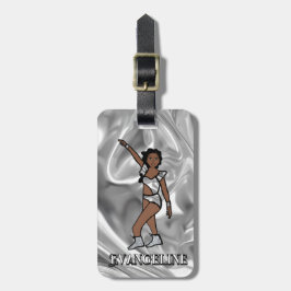 液体シルバー・ホワイトダンサー #1 ラゲッジタグ