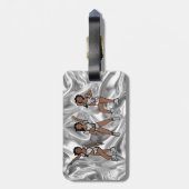 液体シルバー・ホワイトダンサー #1 ラゲッジタグ (裏面縦)