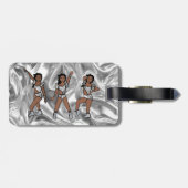 液体シルバー・ホワイトダンサー #1 ラゲッジタグ (裏面横)