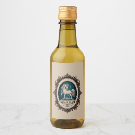 液体ステッおもしろいカー名パーティーボトルジンユニコーン ワインラベル (正面)