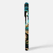 液体スワーズブラックターコイズIphoneケース Case-Mate iPhoneケース (裏面 / 左)
