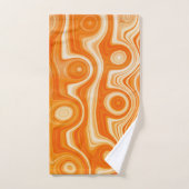 液体スワールのオレンジ色の美的レトロファッション バスタオルセット (ハンドタオル)