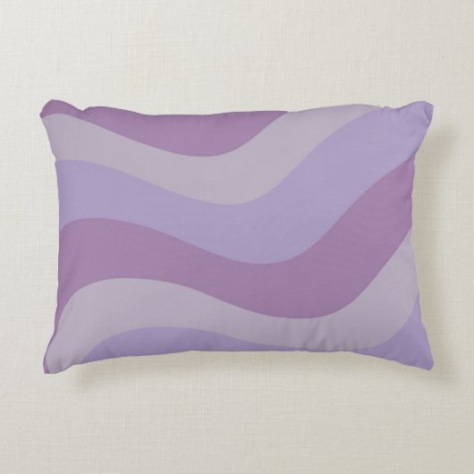 液体スワールパープルフローストライプ溝状Y2Kパターン アクセントクッション (正面)