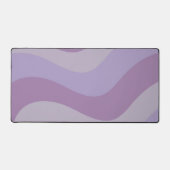 液体スワールパープルフローストライプ溝状Y2Kパターン デスクマット (正面)