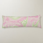 液体スワール緑ピンクパターン ボディピロー (裏面)