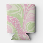 液体スワール緑ピンクパターン 缶クーラー (裏面)