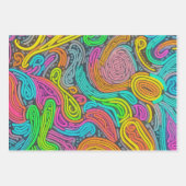 液体ネオンオーガニックパターン ラッピングペーパーシート (正面2)