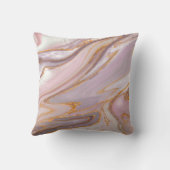 液体バラ大理石と金ゴールド クッション (裏面)