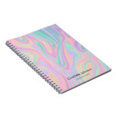 液体パーソナライズされた虹色パステルカラー ノートブック (右側)