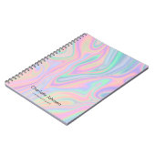 液体パーソナライズされた虹色パステルカラー ノートブック (左側)